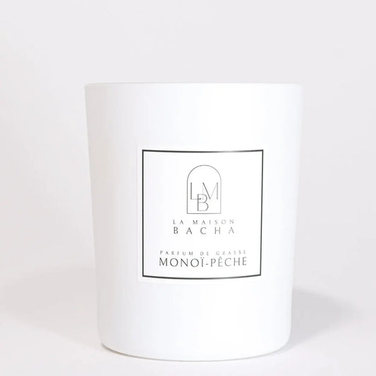 Bougie parfumée | Senteur Monoï Pêche | Soleil et Douceur Gourmande 