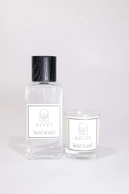 Duo Découverte – Bougie & Spray, parfum naturel, cadeau raffiné, cire végétale, fabrication artisanale française.